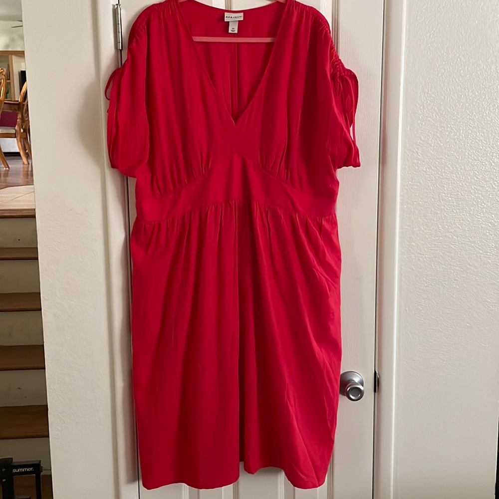 Red cotton sundress
